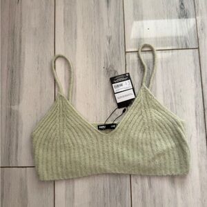 Carli Bybel x Missguided Sage Cord Soft Knit Scoop Neck Bralette 14